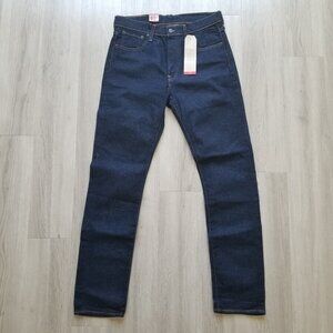 Levis 505 C Jeans Mens 30 x 32 Dark Blue Denim Straight Leg NWT Sits Below Waist